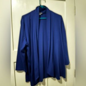 Zigzag Stripe drape front 3/4 sleeve jacket